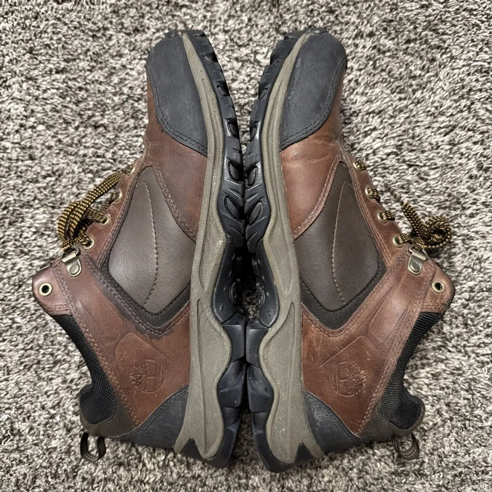 Timberland Mens 10.5 Mt. Maddsen Mid Hiking‎ Waterproof Boots Brown
